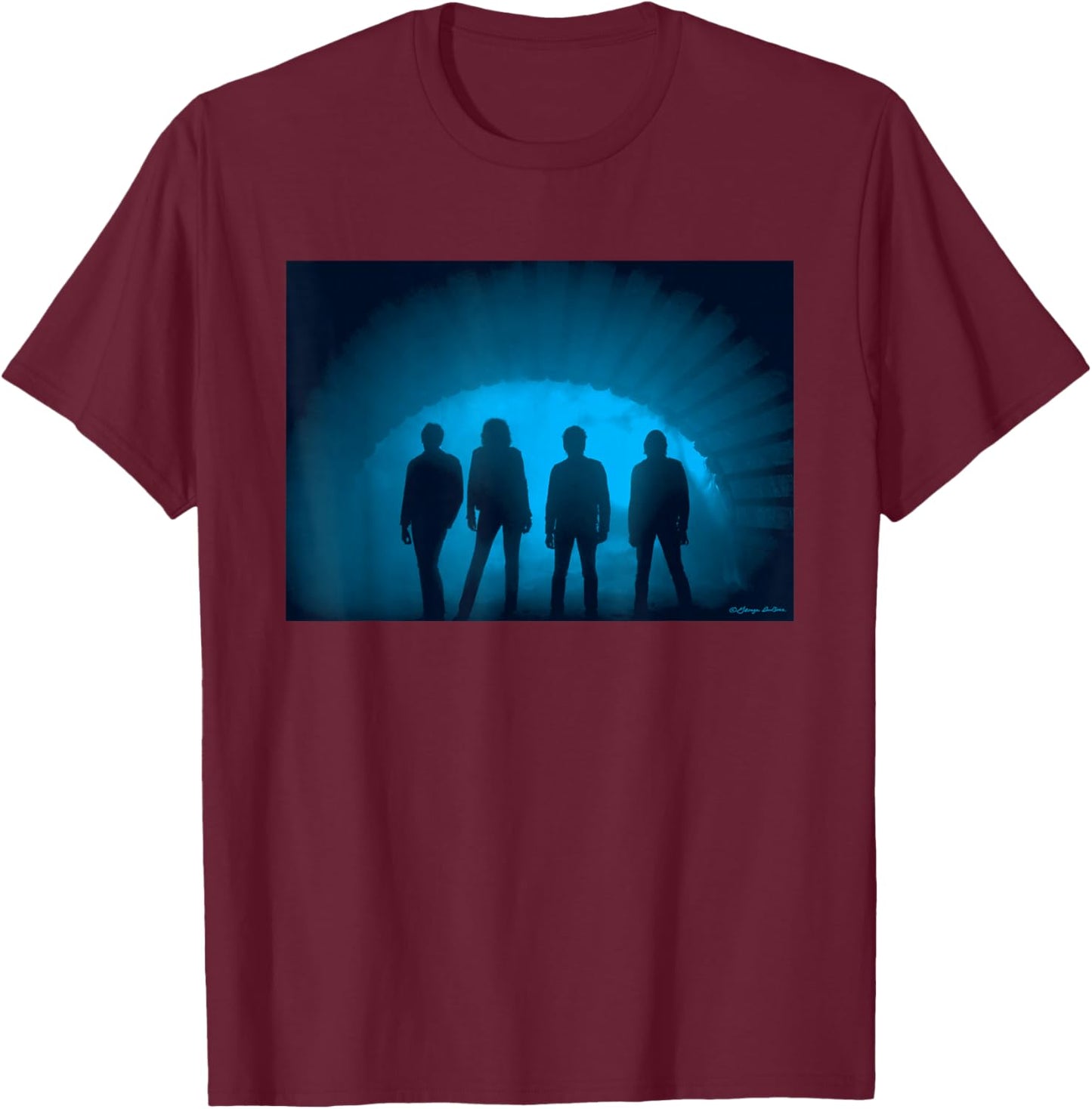 The Ramones Too Tough to Die Photo by George DuBose T-Shirt - T-Shirt | Maroon