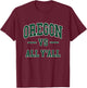 Oregon - Throwback Design - Classic T-Shirt - T-Shirt | Maroon