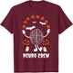 Neuro Nurse Crew Halloween Anatomical Brain Anatomy Pumpkins T-Shirt - T-Shirt | Maroon