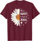 Tis So Sweet To Trust In Jesus Half Daisy T-Shirt - T-Shirt | Maroon