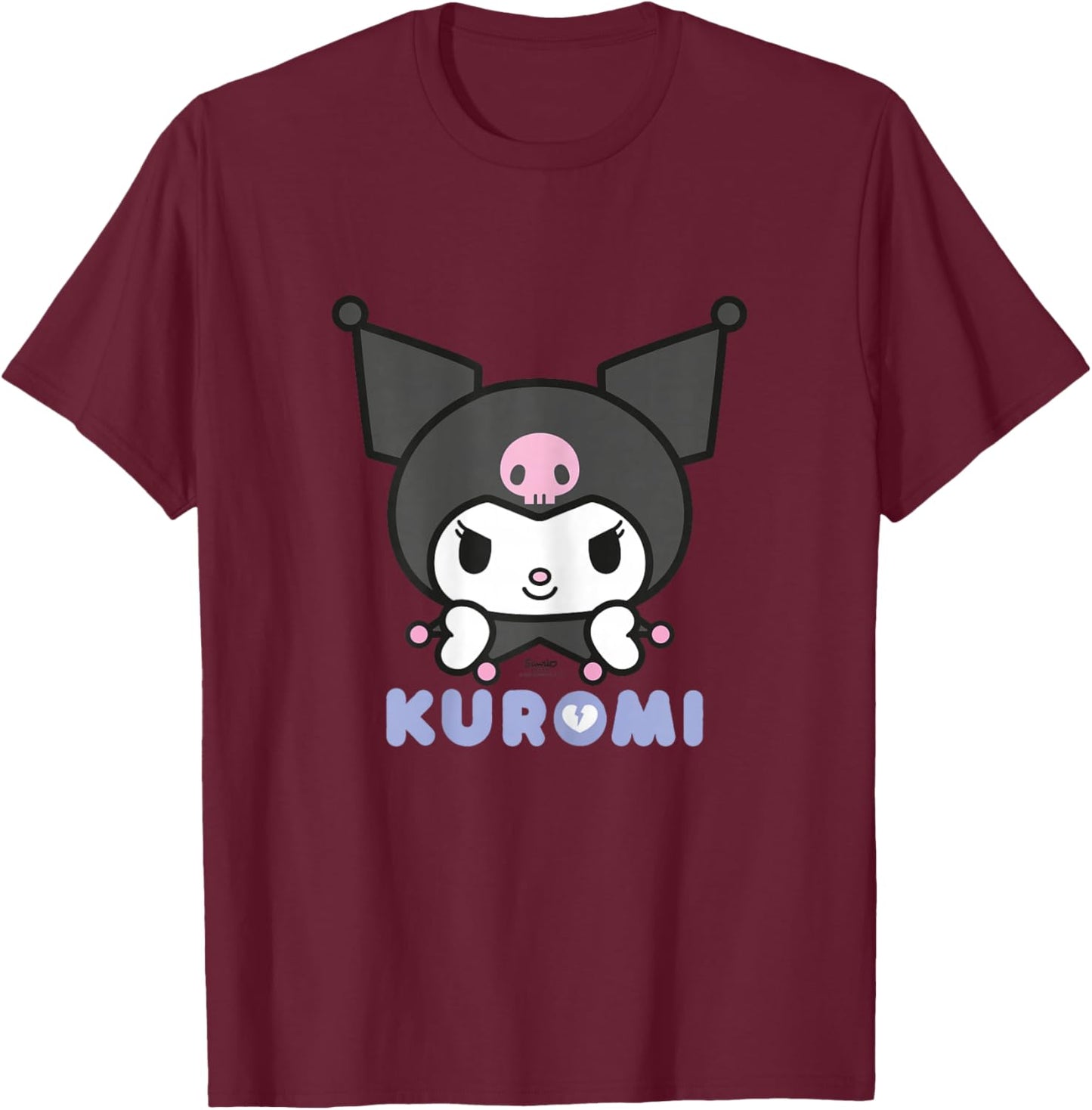 Hello Kitty - Kuromi Face T-Shirt - T-Shirt | Maroon
