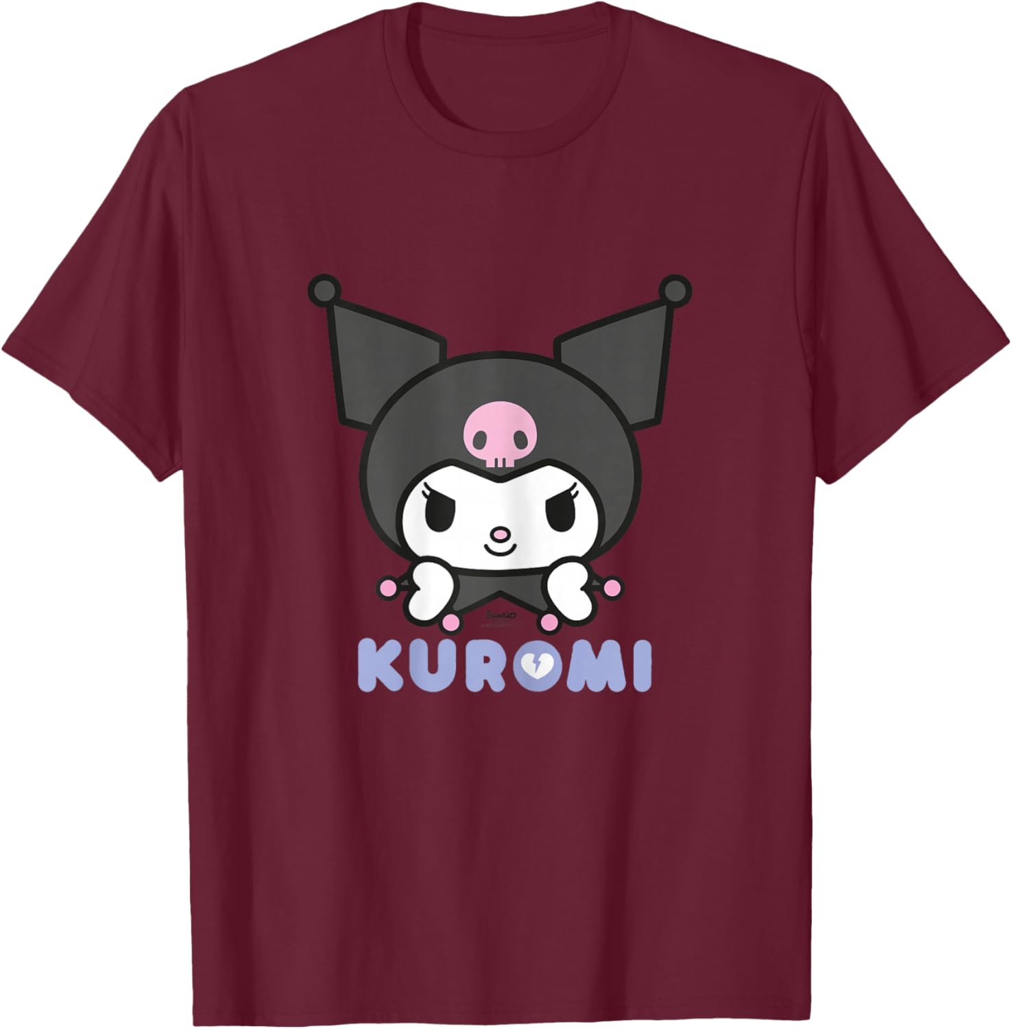 Hello Kitty - Kuromi Face T-Shirt - T-Shirt | Maroon