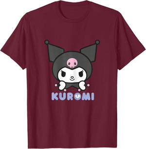 Hello Kitty - Kuromi Face T-Shirt - T-Shirt | Maroon