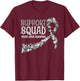 Gray Ribbon Brain Tumor Support Squad Brain Tumor Awareness T-Shirt - T-Shirt | Maroon
