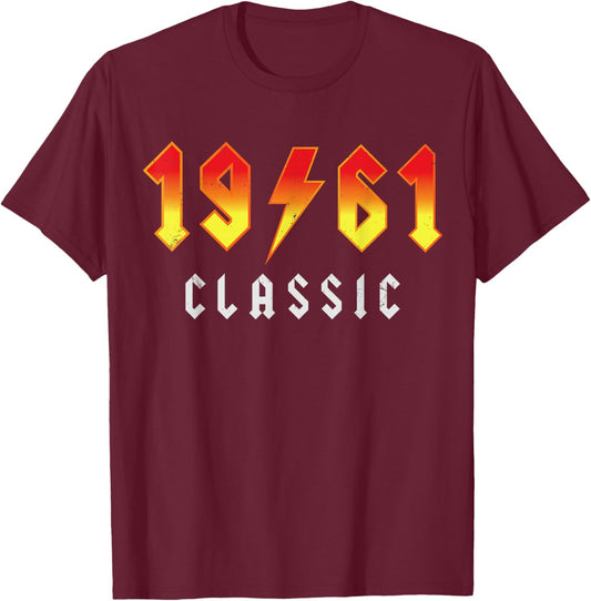 1961 Birthday Man 65th Decoration Funny 65s 65th Birthday T-Shirt - T-Shirt | Maroon