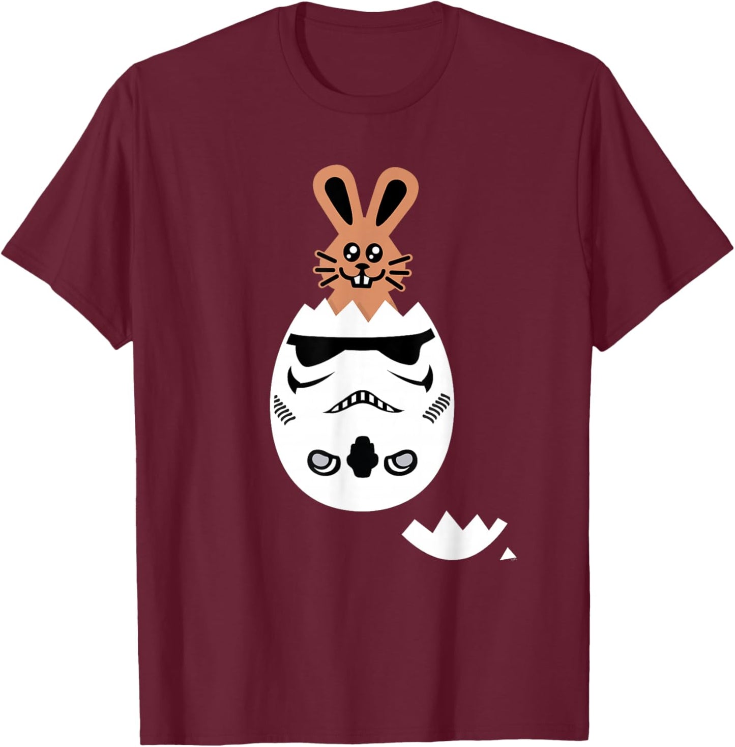 Star Wars Chocolate Bunny and Stormtrooper Easter Egg Funny T-Shirt - T-Shirt | Maroon