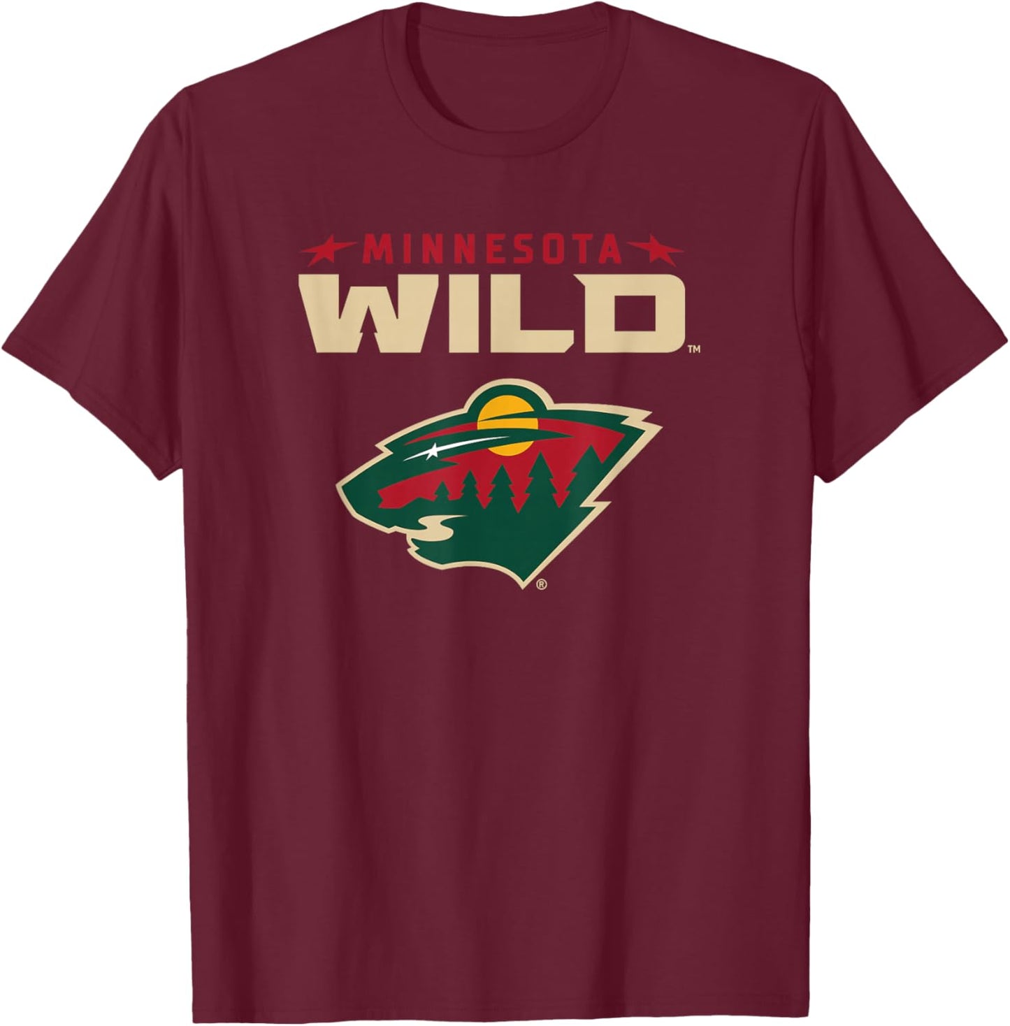 Minnesota Wild Power Play Black Officially Licensed T-Shirt - T-Shirt | Maroon