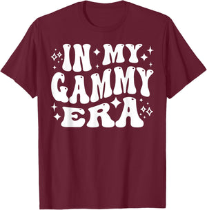 in My Gammy Era, Funny Grandmother, New Grandma, Cute Nana T-Shirt - T-Shirt | Maroon