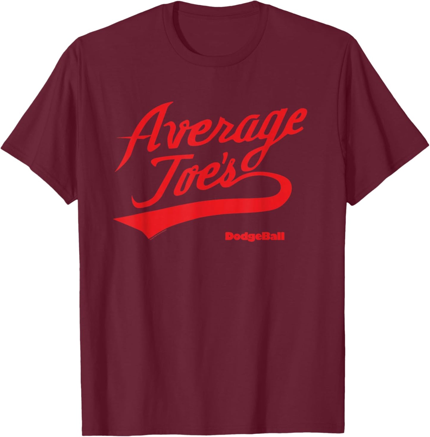 Dodgeball Movie 2004 Official Average Joe’s Gym Logo T-Shirt - T-Shirt | Maroon