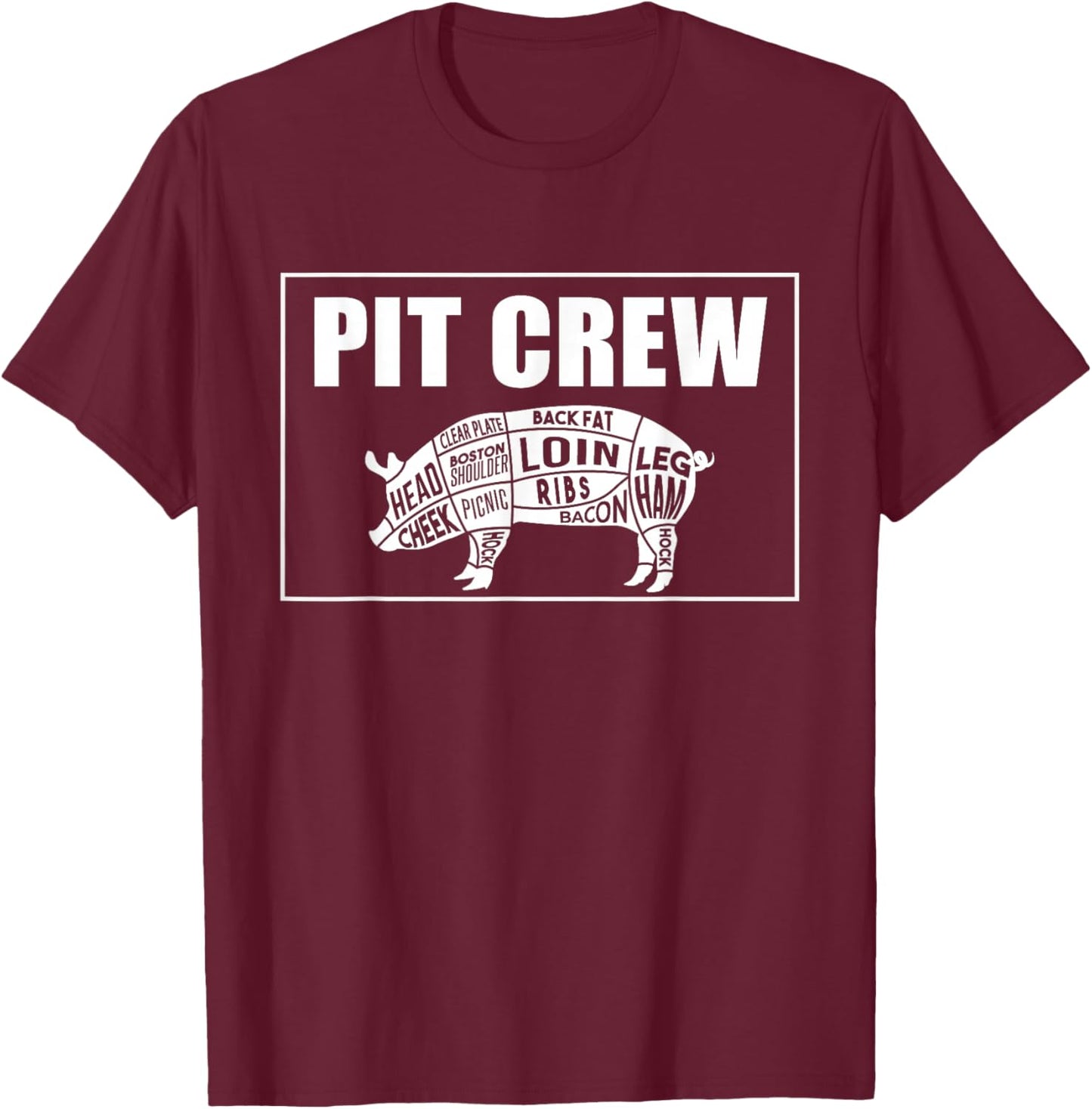 BBQ Barbeque the Best PitMaster Companion. The Pit Crew T-Shirt - T-Shirt | Maroon
