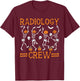 Radiology Crew Dancing Skeleton Pumpkin Funny Halloween T-Shirt - T-Shirt | Maroon