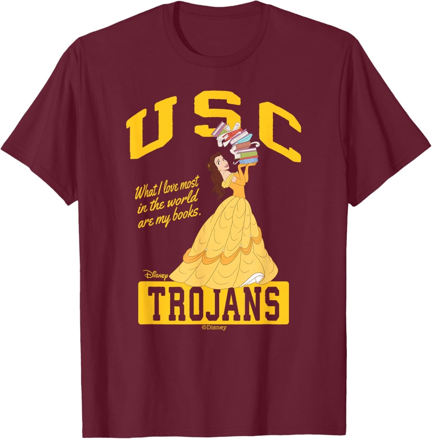 USC Trojans Princess Belle Officially Licensed T-Shirt - T-Shirt | Maroon