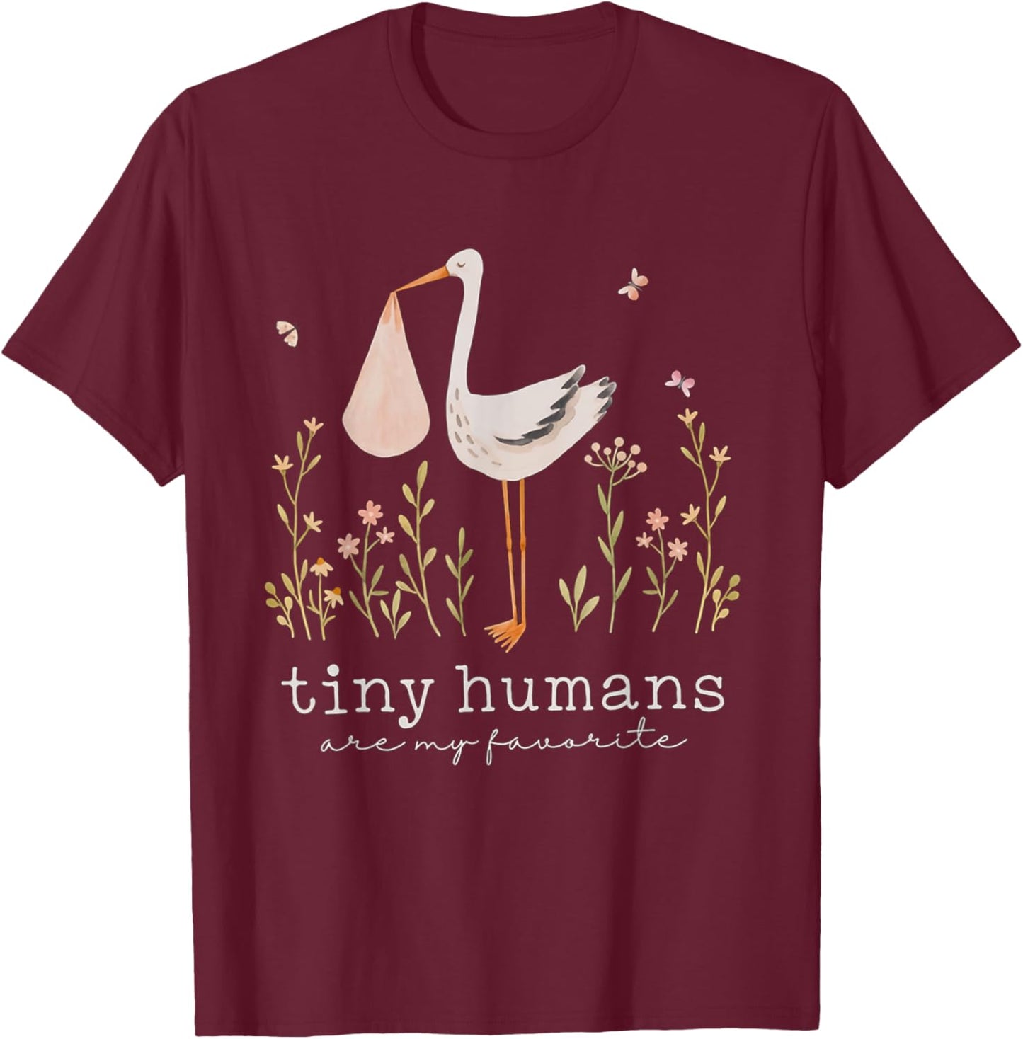 Labor and Delivery Nurse Stork Squad Nurse Graduation T-Shirt - T-Shirt | Maroon