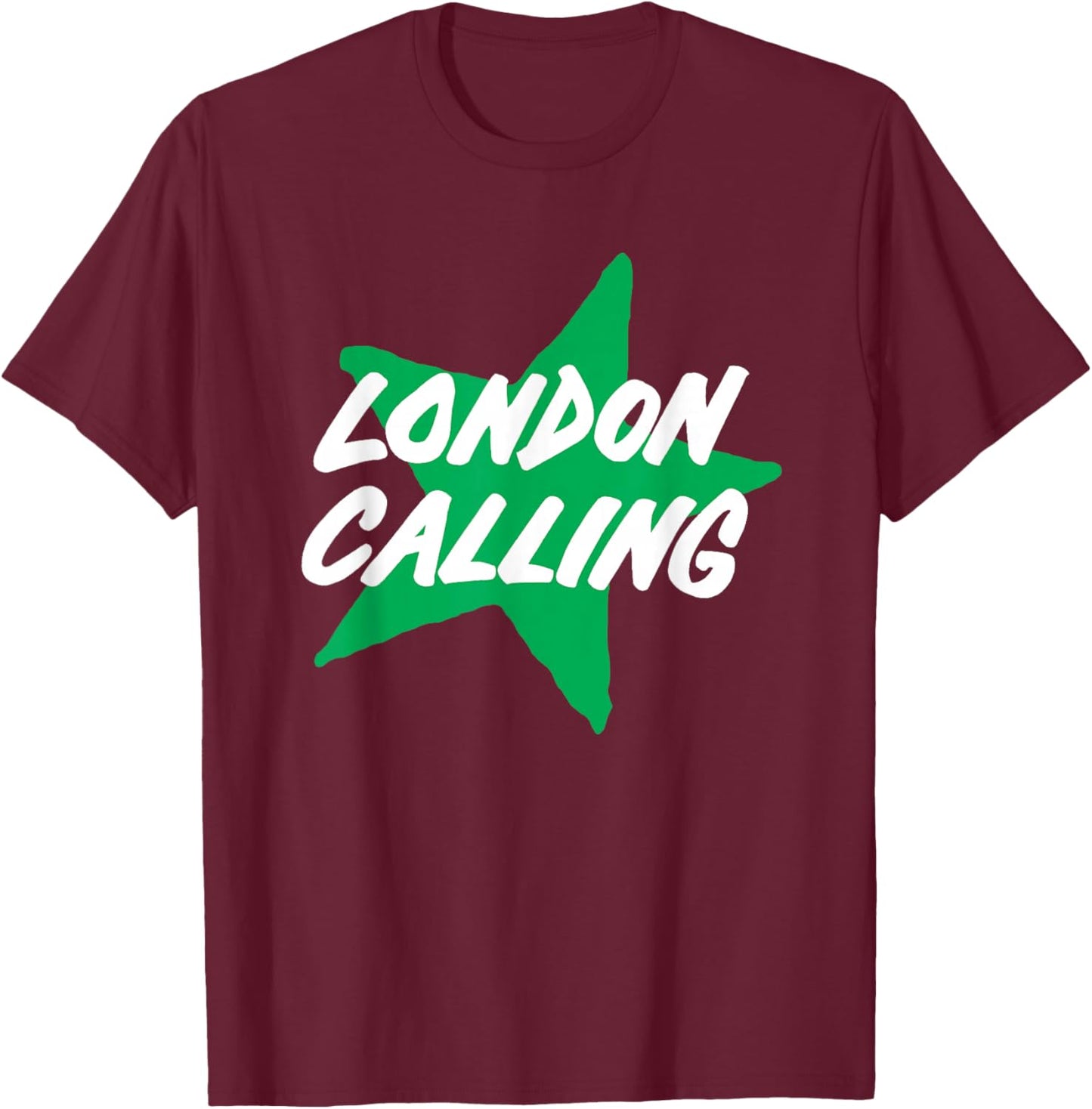 Logo The Clash London Calling Star T-Shirt - T-Shirt | Maroon
