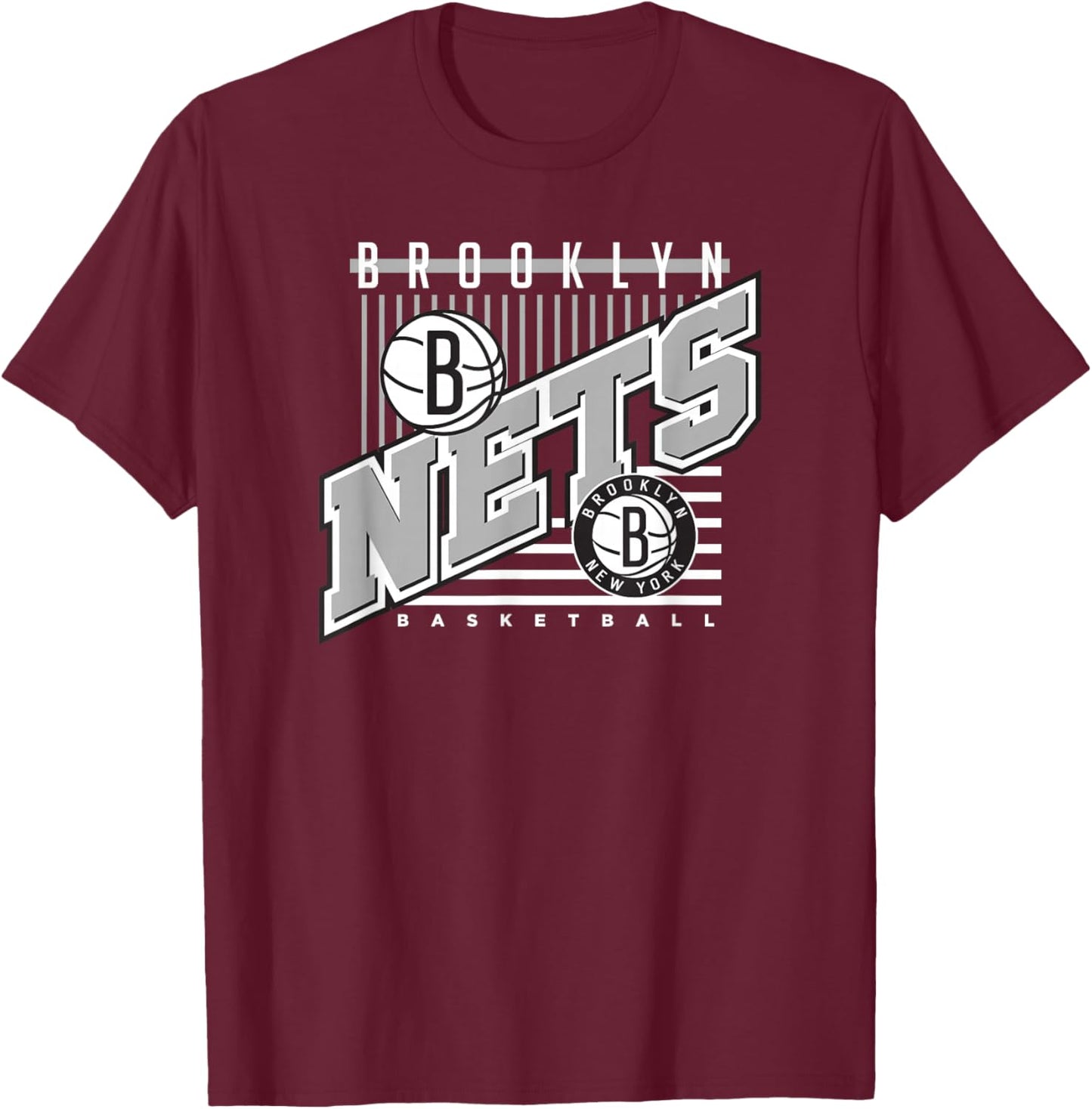 NBA Brooklyn Nets montent T-Shirt - T-Shirt | Maroon