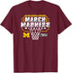 Michigan Wolverines March Madness 2025 Basketball Navy T-Shirt - T-Shirt | Maroon