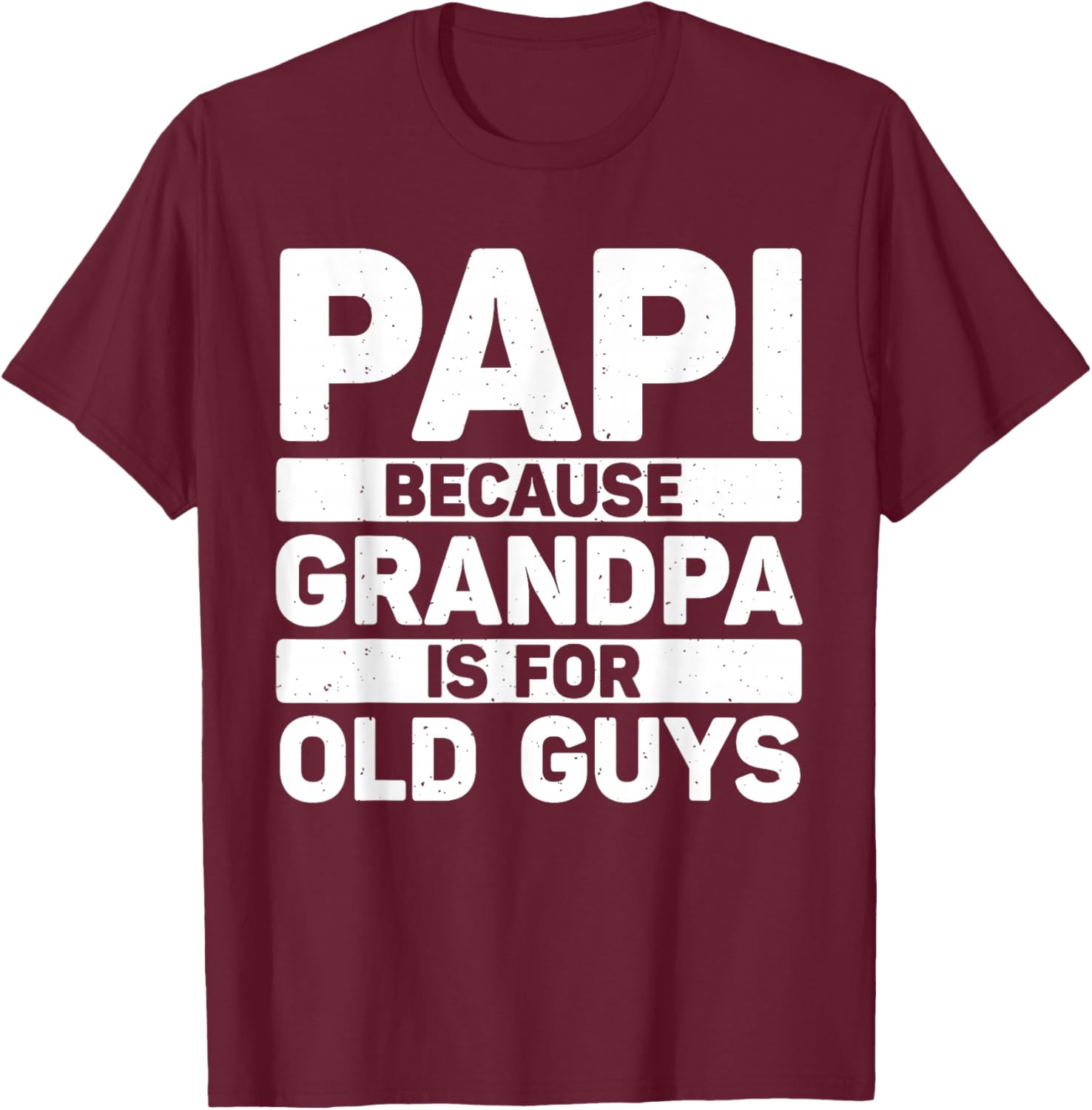 Papi Design For Grandpa From Grandkids Father's Day Papi T-Shirt - T-Shirt | Maroon
