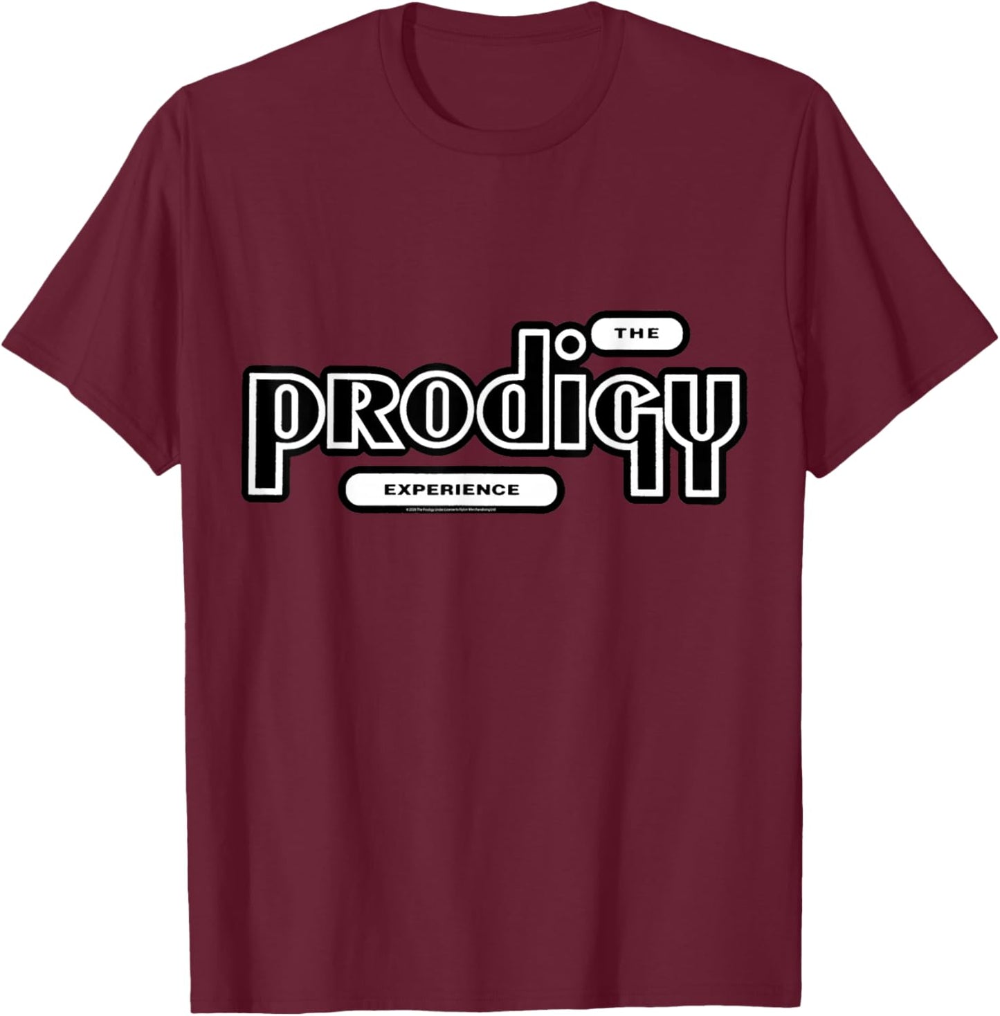 Official The Prodigy Experience Logo Electronic Band Retro T-Shirt - T-Shirt | Maroon
