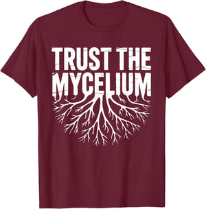 Mushroom Cultivator Forager Mycelium Mycology T-Shirt - T-Shirt | Maroon