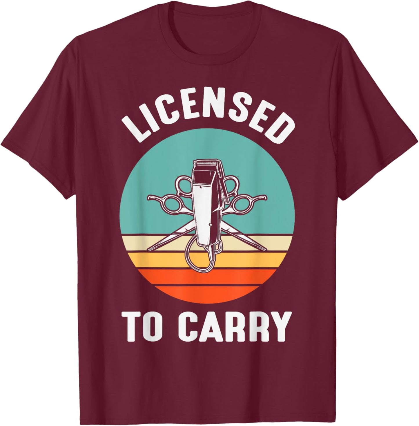 Barber Designs Dad Funny Hairdressing Hair Stylists T-Shirt - T-Shirt | Maroon