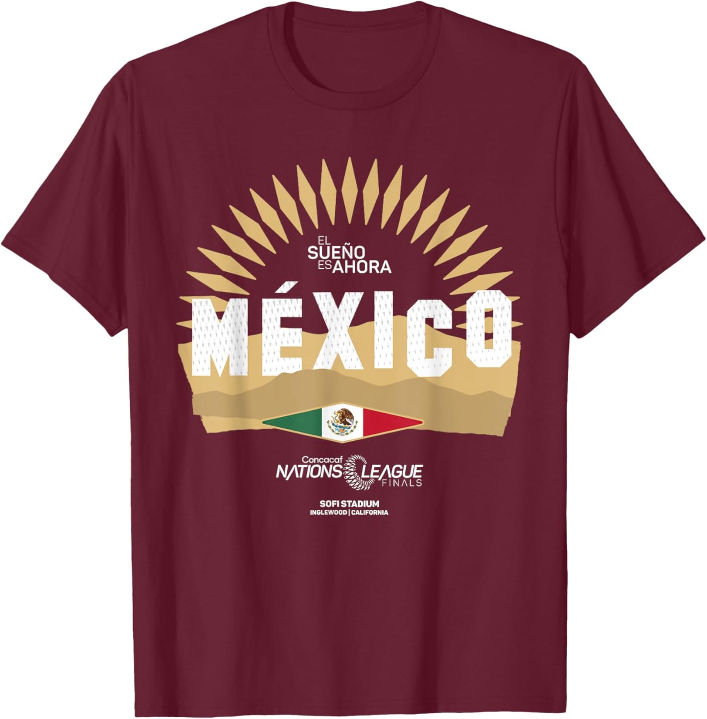 Mexico Concacaf Nations League Finals. T-Shirt - T-Shirt | Maroon