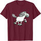 Funny Icelandic Horse Cartoon Gaited Horses Horseback Rider T-Shirt - T-Shirt | Maroon