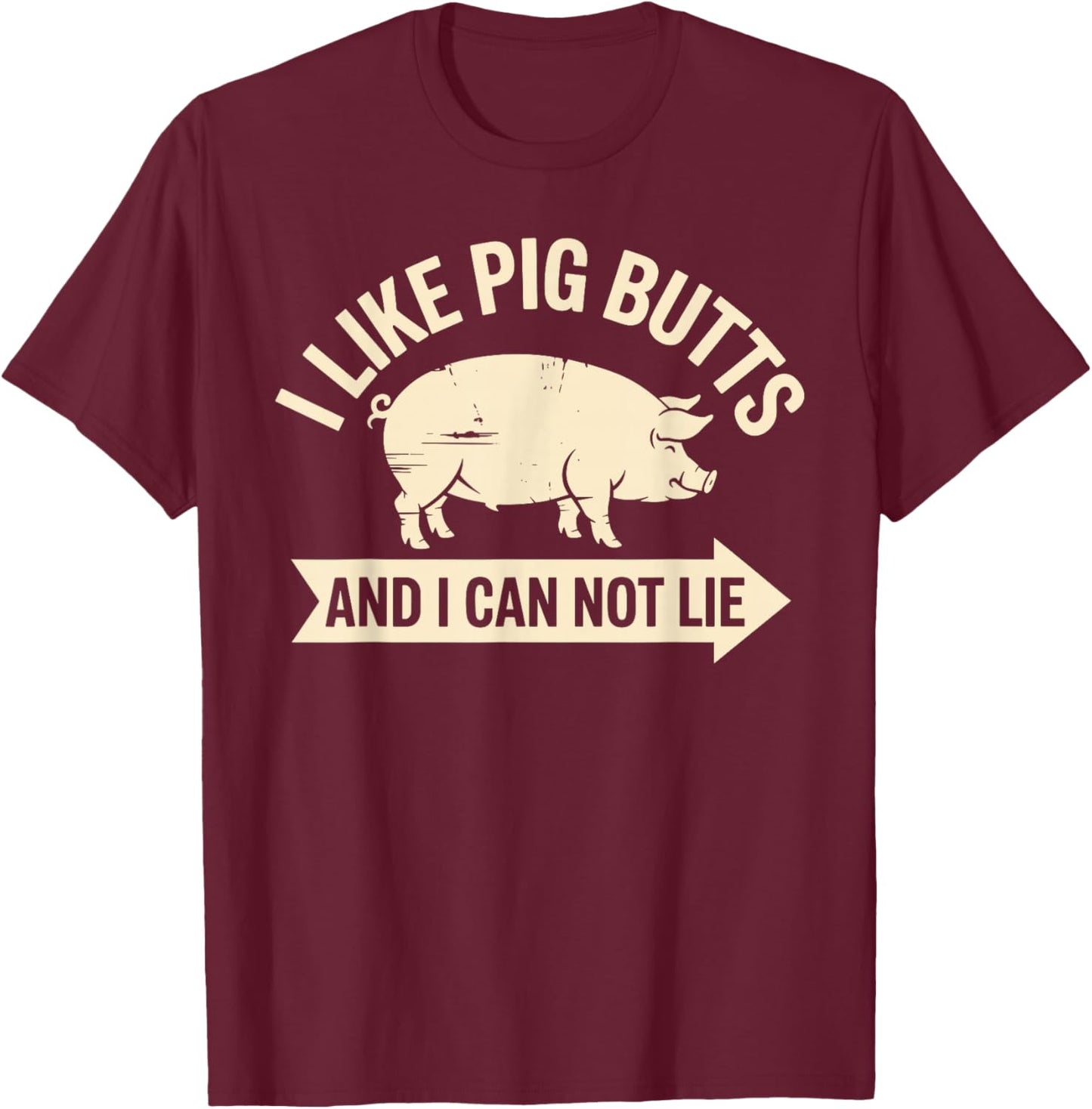 Funny Pig Design Women Kids Pig Pork Piglet Lover T-Shirt - T-Shirt | Maroon