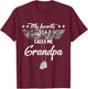 My Favorite Airman Calls Me Grandpa Camouflage US Air Force T-Shirt - T-Shirt | Maroon