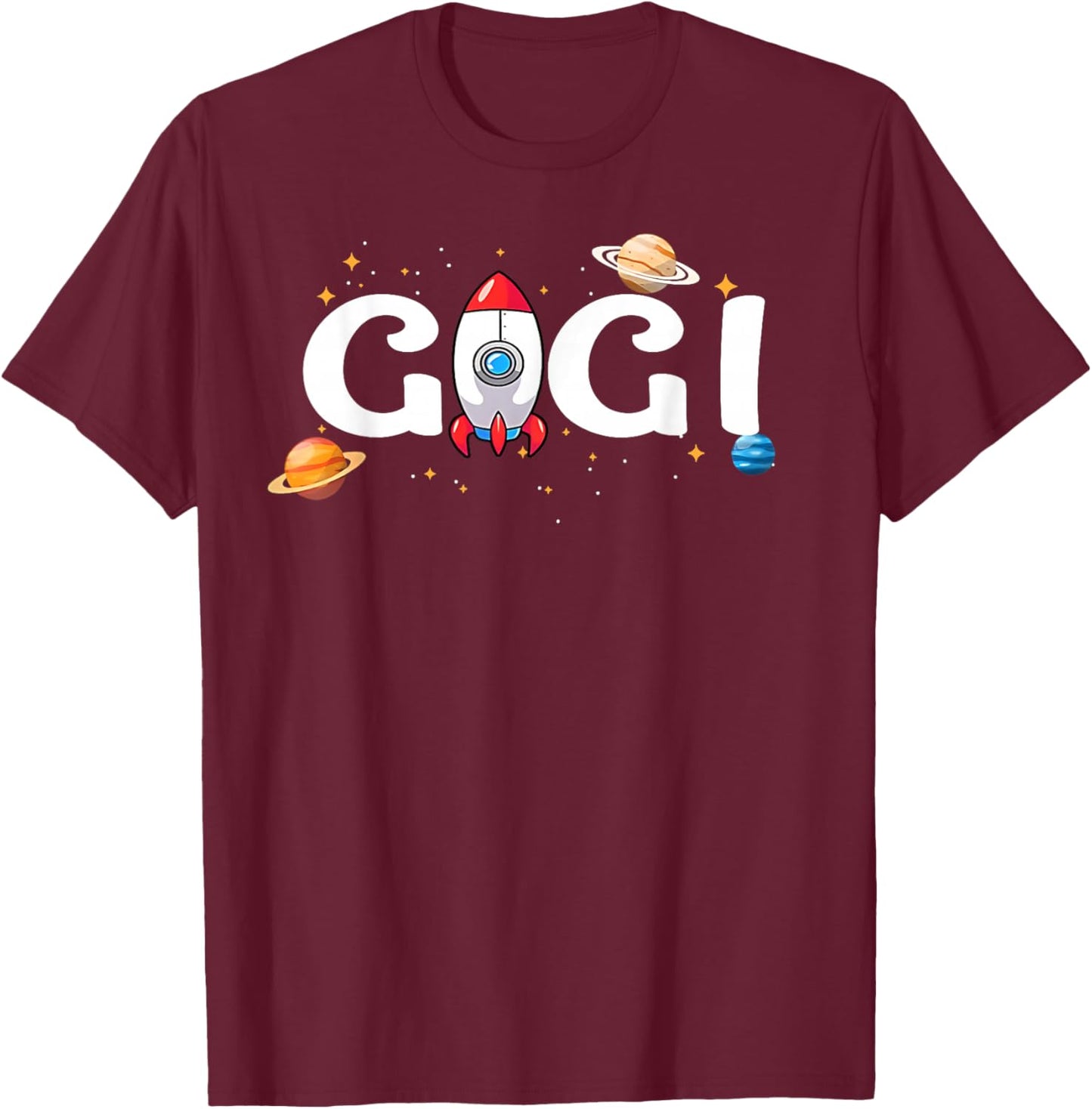 Gigi of The Birthday Boy Astronaut 1st Birthday Family T-Shirt - T-Shirt | Maroon