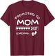 Promoted to Mom 2027 Mommy Loading Pregnancy Announcement T-Shirt - T-Shirt | Maroon