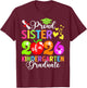 Funny Proud Sister of a 2026 Kindergarten Graduate T-Shirt - T-Shirt | Maroon