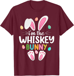 I'm The Whiskey Bunny Matching Family Easter T-Shirt - T-Shirt | Maroon