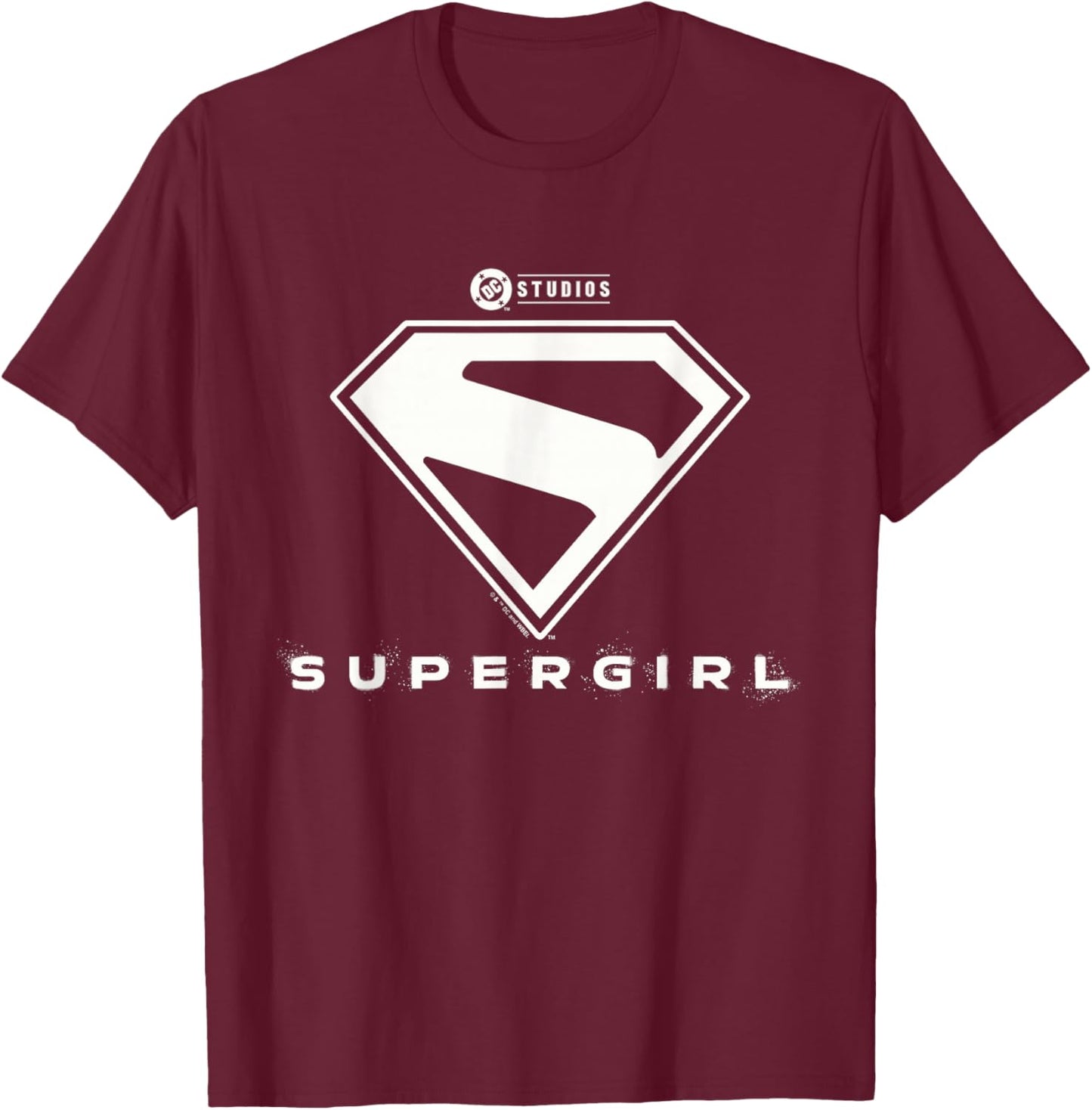 Supergirl 2026 White Shield T-Shirt - T-Shirt | Maroon