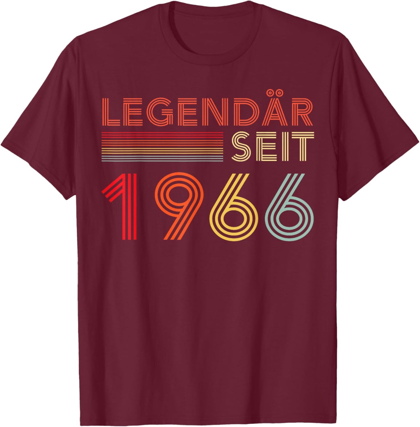 1966 Birthday Man 60th Decoration Funny 60s 60th Birthday T-Shirt - T-Shirt | Maroon