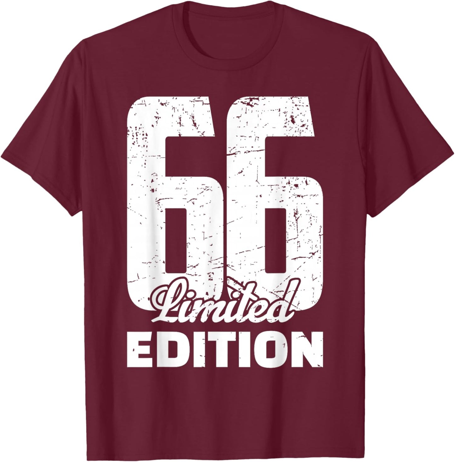 66 Ans, édition limitée, année 66 Ans T-Shirt - T-Shirt | Maroon