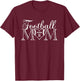 Football Mom Number 11 Football Heart #11 Game Day T-Shirt - T-Shirt | Maroon