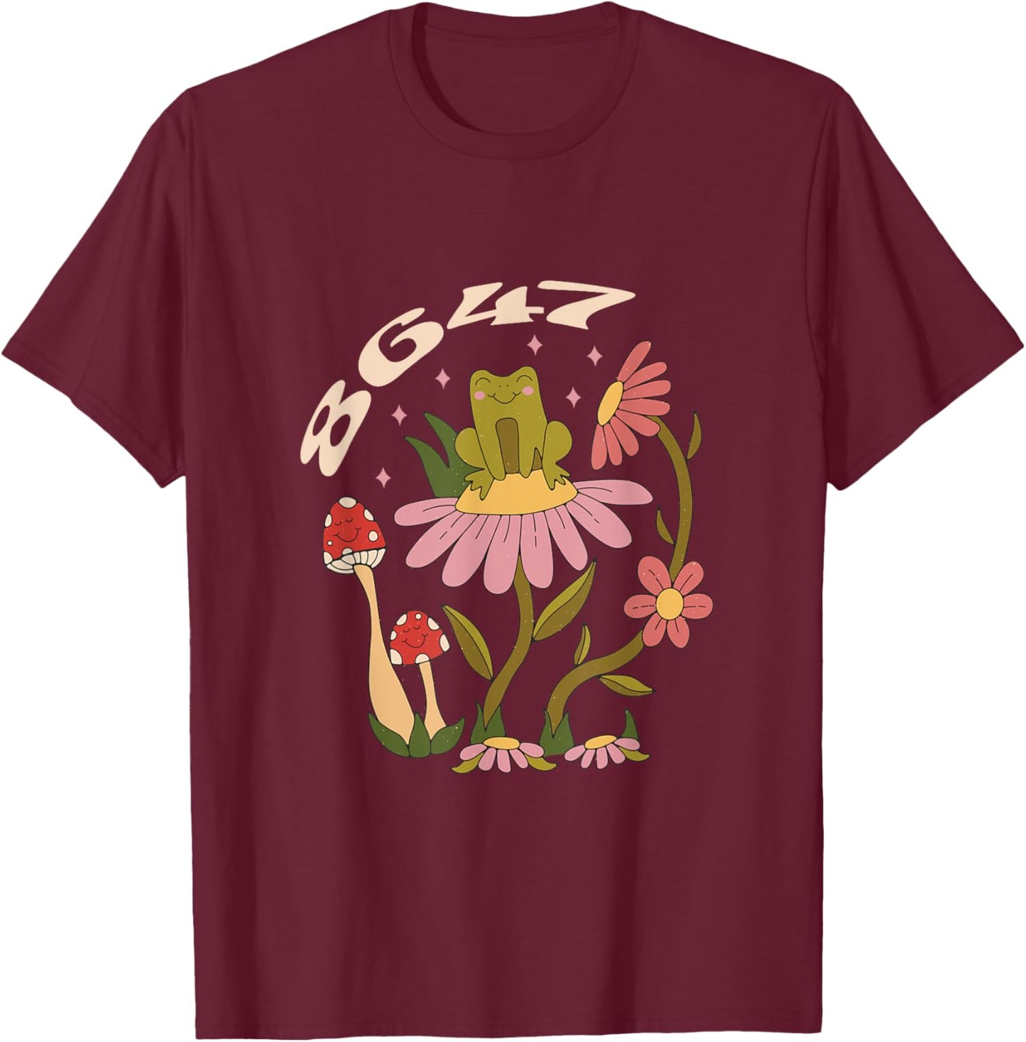Funny 8647 Subtle Floral Style 86 47 Roman Numerals Retro T-Shirt - T-Shirt | Maroon
