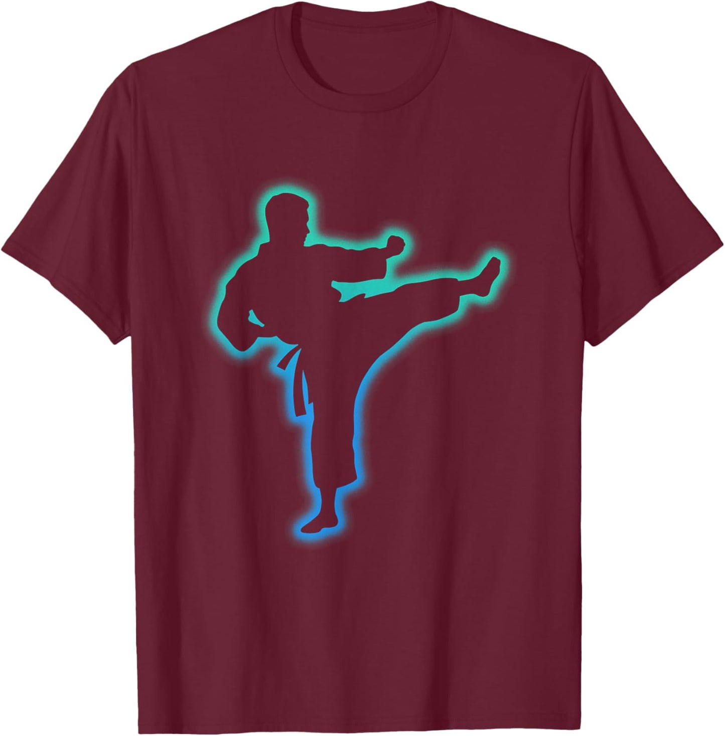 Taekwondo Apparel Martial Arts Shirt Kids Men Boys Karate T-Shirt - T-Shirt | Maroon