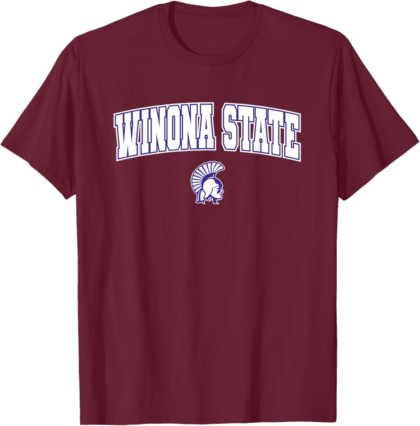Winona State University Warriors Arch Logo T-Shirt - T-Shirt | Maroon