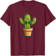 Funny Cactus with Sunglasses Costume for Kids and Adults T-Shirt - T-Shirt | Maroon