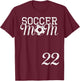 Soccer Mom Jersey Number 22 Favorite Player #22 Team T-Shirt - T-Shirt | Maroon