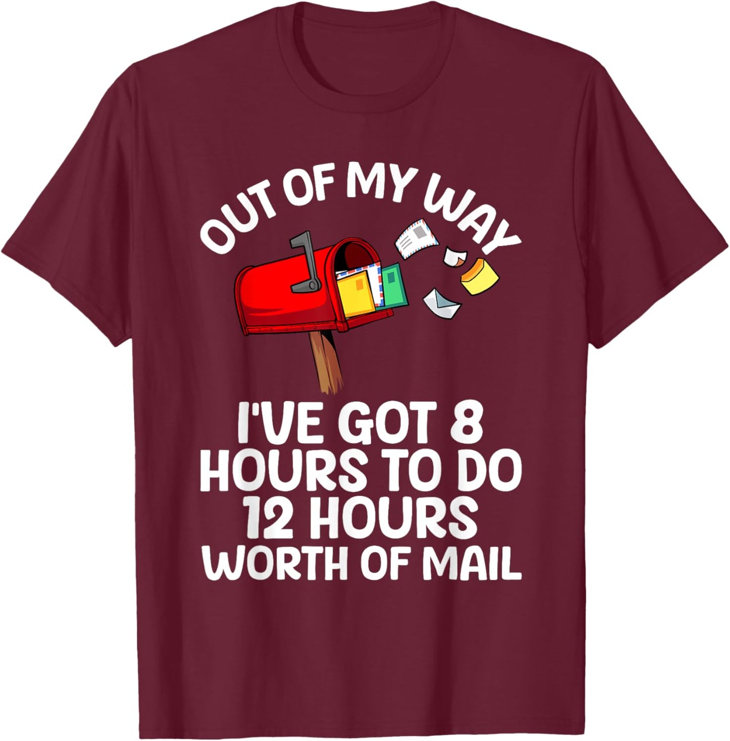Funny Mailman Art Women Mail Carrier Postal Worker T-Shirt - T-Shirt | Maroon