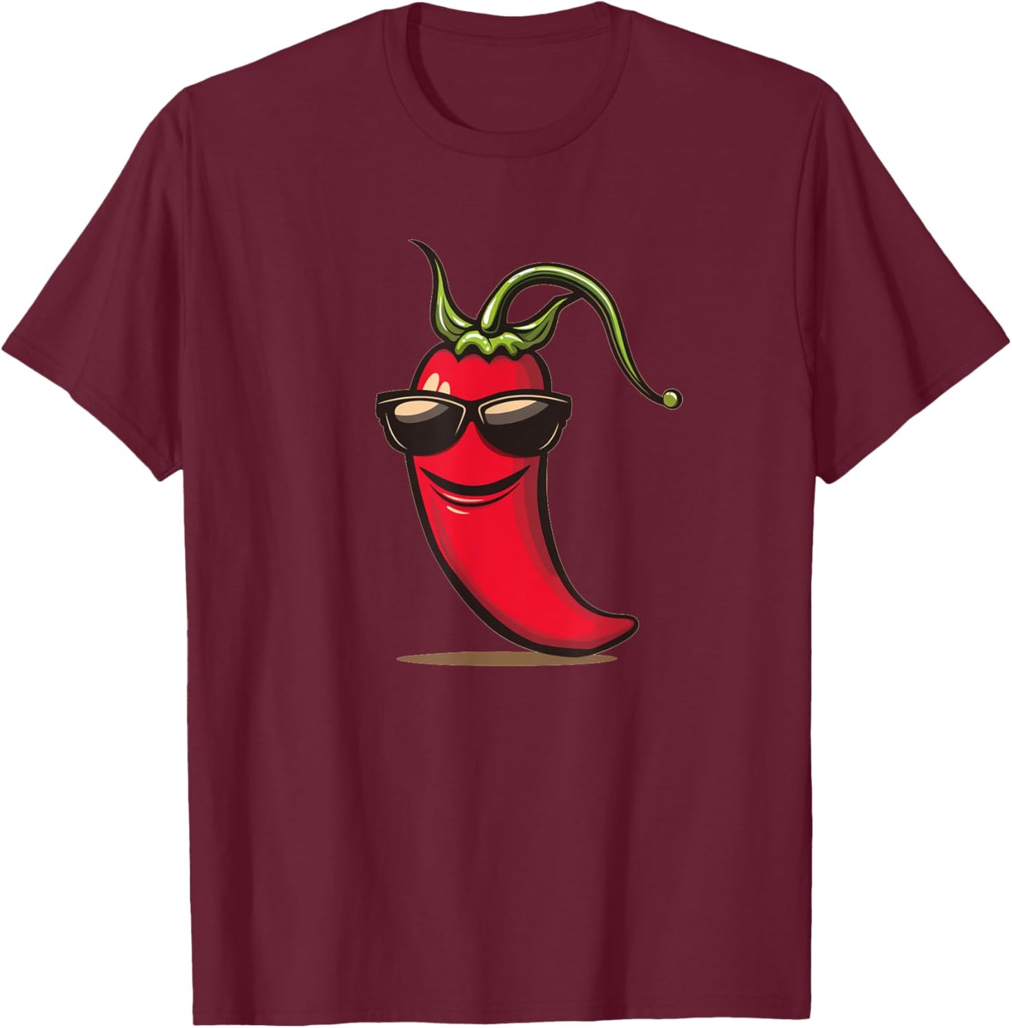 Nice Chili Costume with Sunglasses T-Shirt - T-Shirt | Maroon