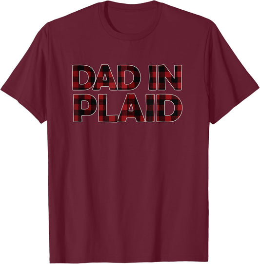 Dad in Plaid - Walz T-Shirt - T-Shirt | Maroon