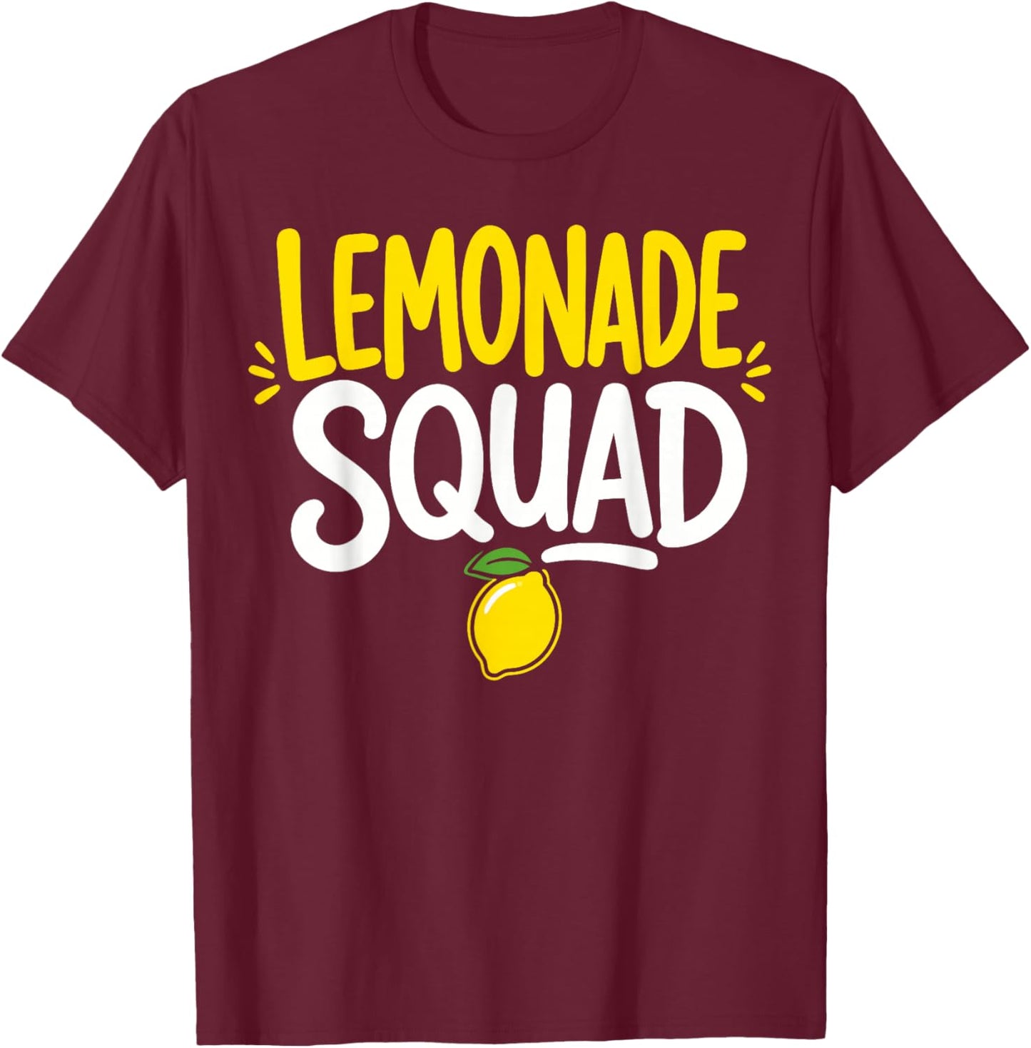 Lemonade Stand Crew Lemonade Squad T-Shirt - T-Shirt | Maroon