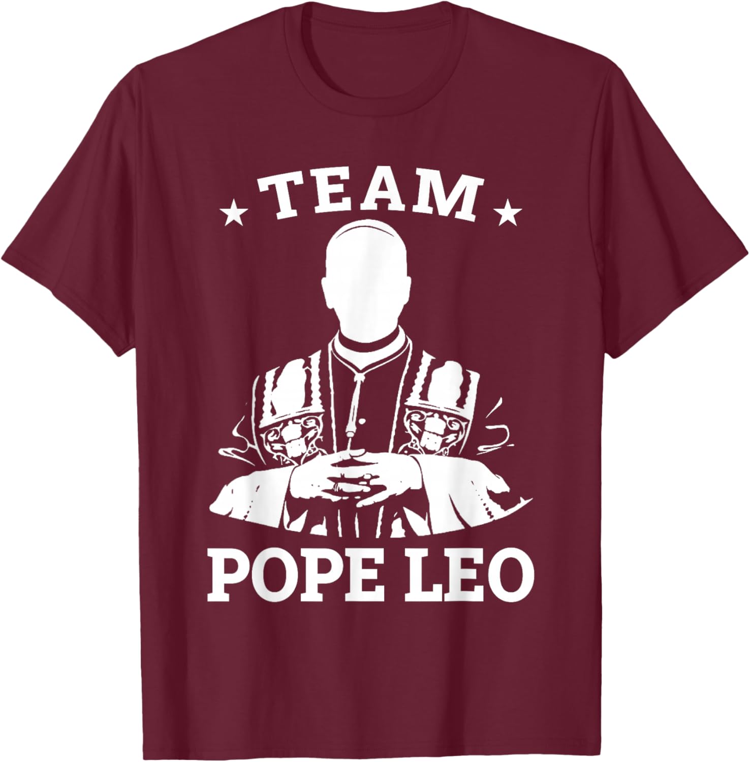 Team Pope Leo XIV T-Shirt - T-Shirt | Maroon