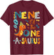 Nene Of The One-A-Saurus 1St Birthday Dinosaur Party T-Shirt - T-Shirt | Maroon