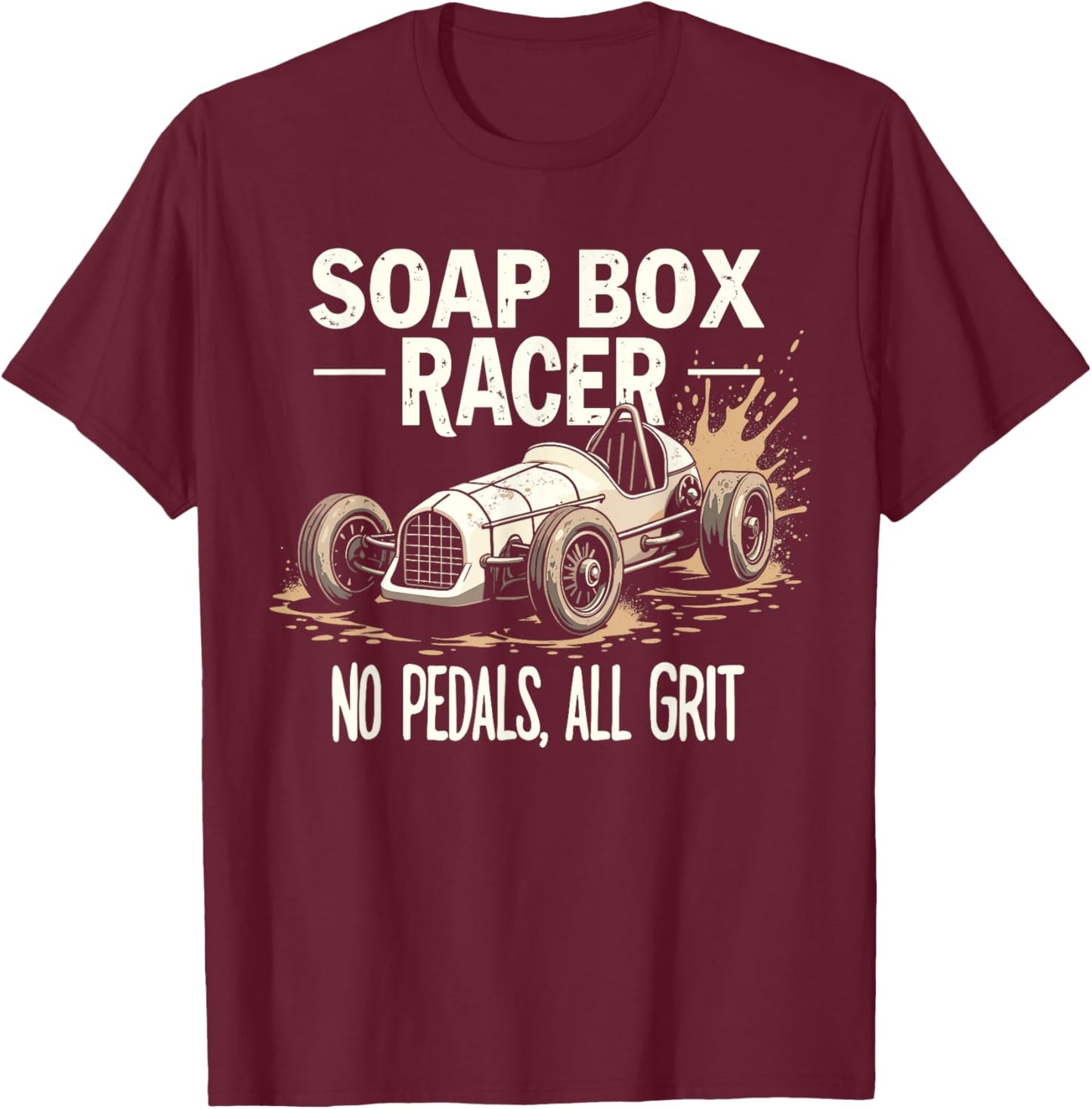 DIY Racer Homemade Car Speed Lover Downhill Racing Racing T-Shirt - T-Shirt | Maroon