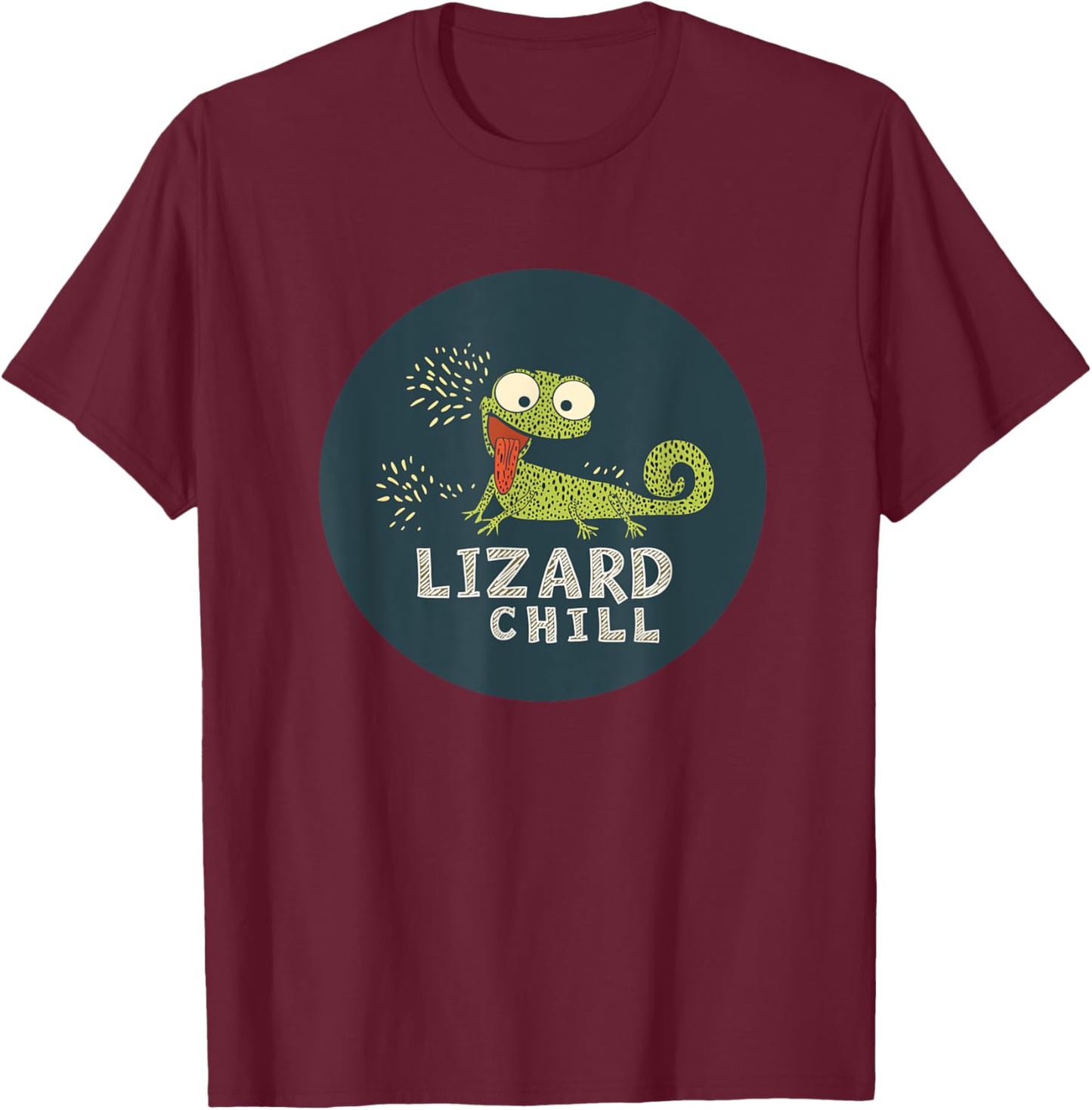 Erstaunliches Lizard Chill Outfit für lustige Jungen und Mädchen T-Shirt - T-Shirt | Maroon