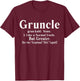 Gruncle Definition - Best Great Uncle Ever Kids Boys T-Shirt - T-Shirt | Maroon
